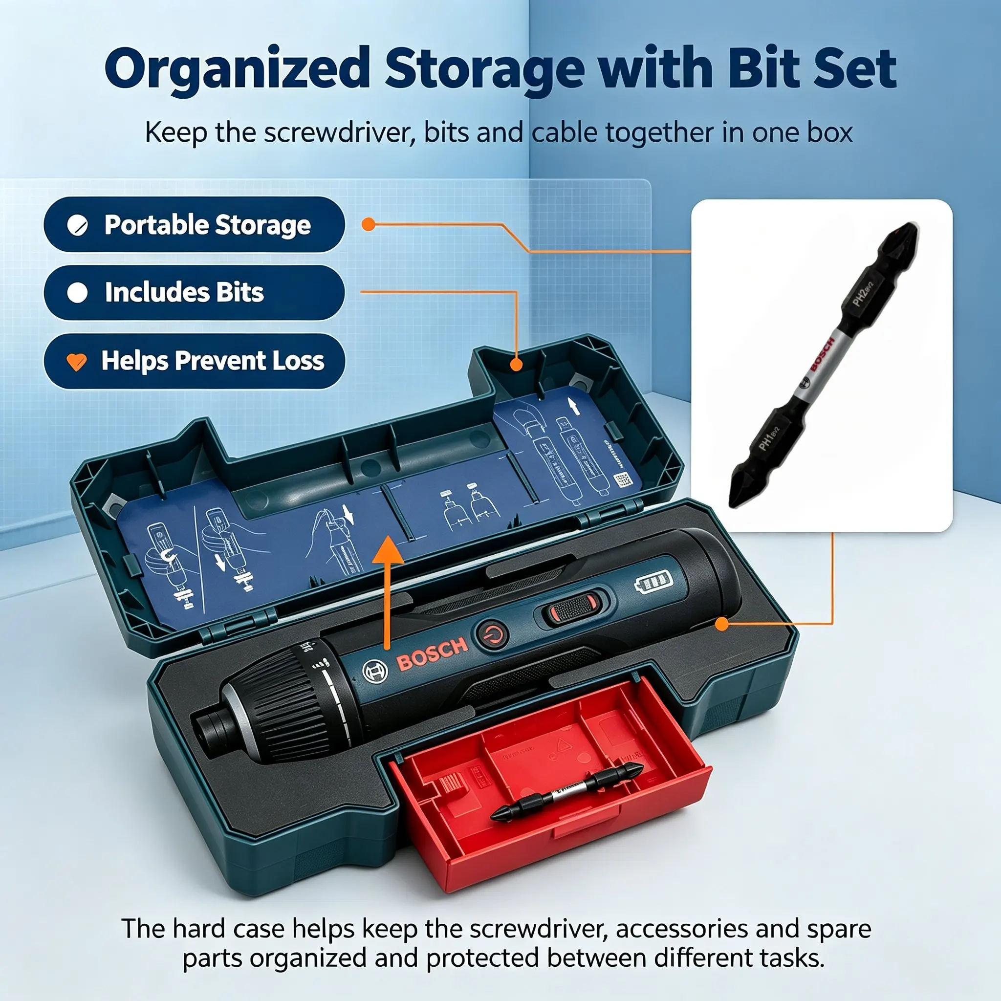 Electronics Repair Tools - Bosch GSD4V-5 3,6V Şarjlı Elektrikli Tornavida,